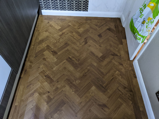 Amtico Herringbone Luxury Vinyl Tile Fitted Fitter in Castle Bromwich, Birmingham