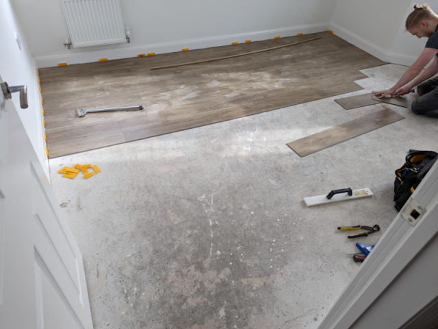 New Luxury Vinyl Tile Floor in Fradley Lichfield