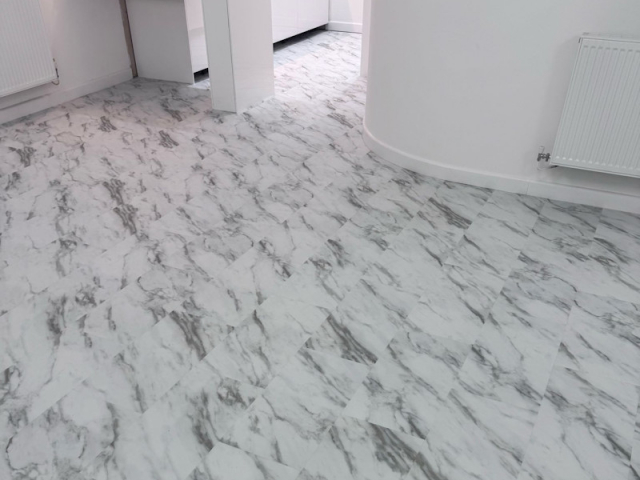 Marble Effect Luxury Vinyl Flooring in Cannock Fitted by All Floor One